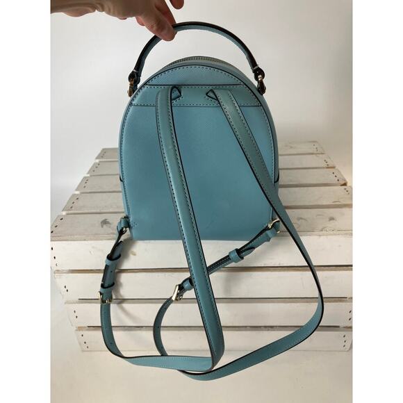 KATE SPADE SCHUYLER MINI LIGHT BLUE SAFFINAO PVC BACKPACK - Picture 4 of 15